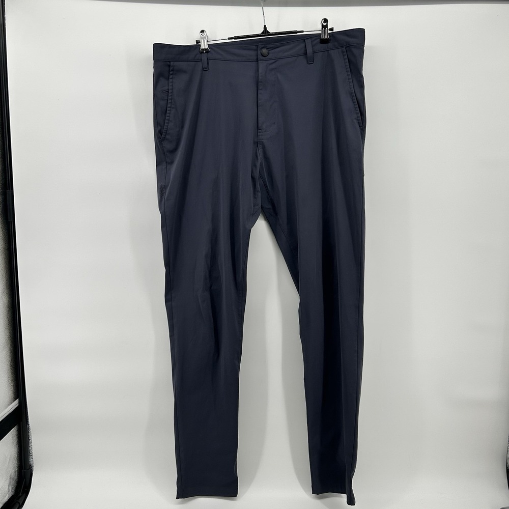 Rhone Commuter Slim Straight Pants Mens 36x32 Slate Gray Stretch Performance